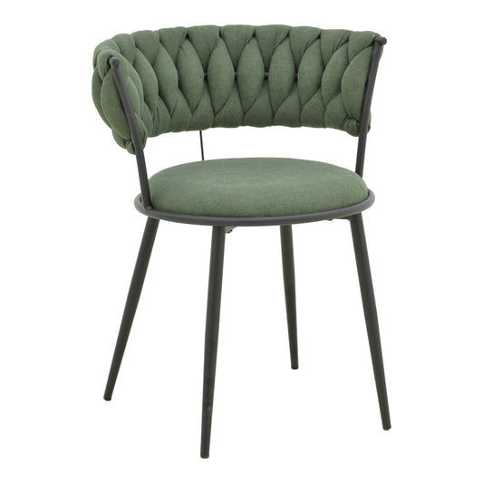 Πολυθρόνα Alkia I Ύφασμα σε Χακί Απόχρωση - Πόδι Μαύρο Μέταλλο 57x58.5x72