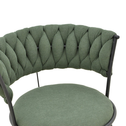 Σκαμπό Μπαρ Alkia I Ύφασμα σε Χακί Απόχρωση- Πόδι Μαύρο Μέταλλο 50x56x95