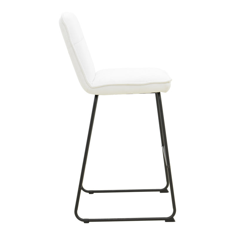 Σκαμπό Μπαρ Essential Ύφασμα Μπεζ-Πόδι Μάυρο Μεταλλικό 53x64.5x107