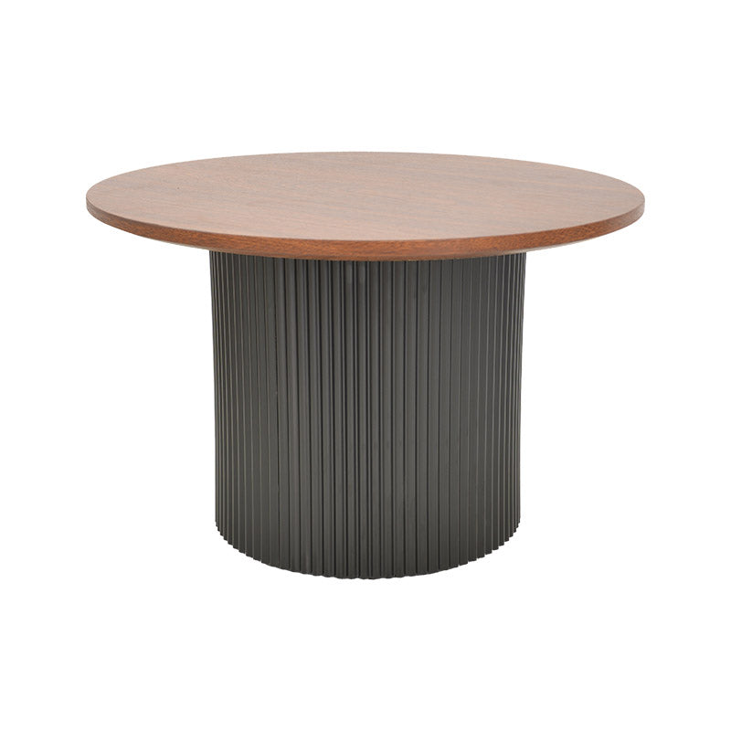 Tραπέζια Σαλονιού Dovel MDF Σετ 2 Τεμ. Καρυδί-Μαύρο Μέταλλο