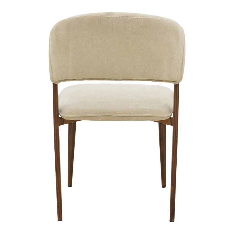 Dolez Chair Beige Fabric-Walnut Leg Metal 49x58.5x82