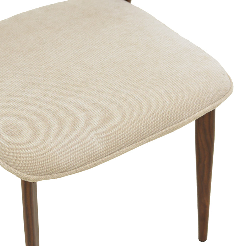 Dolez Chair Beige Fabric-Walnut Leg Metal 49x58.5x82