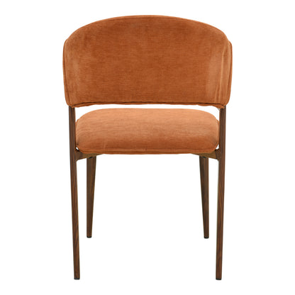 Καρέκλα Dolez Terracotta Ύφασμα-Πόδι Καρυδί Μέταλλο 49x58.5x82