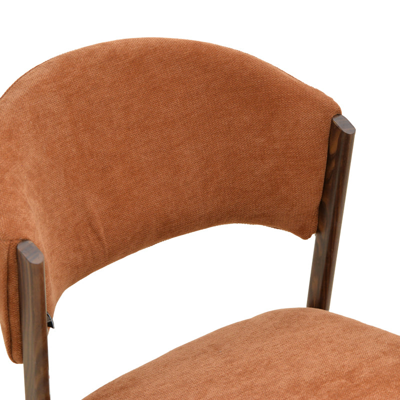 Καρέκλα Dolez Terracotta Ύφασμα-Πόδι Καρυδί Μέταλλο 49x58.5x82