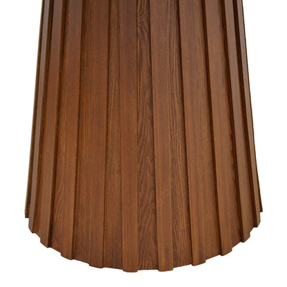 Τραπέζι Franzel Sintered Stone σε Όψη Τραβερτίνας-MDF Καρυδί Φ120x75