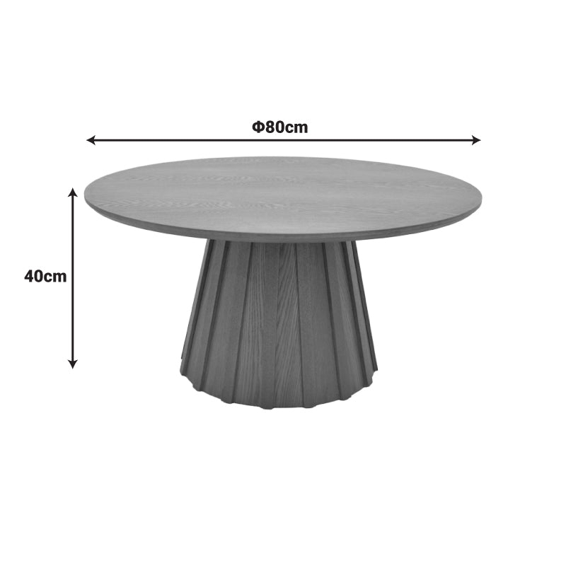 Franzel Living Room Table MDF Walnut Φ80x40