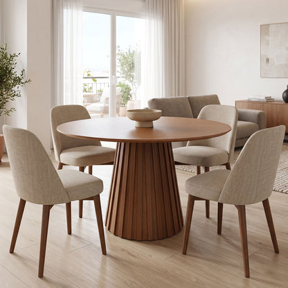Table Franzel MDF Walnut D120x75
