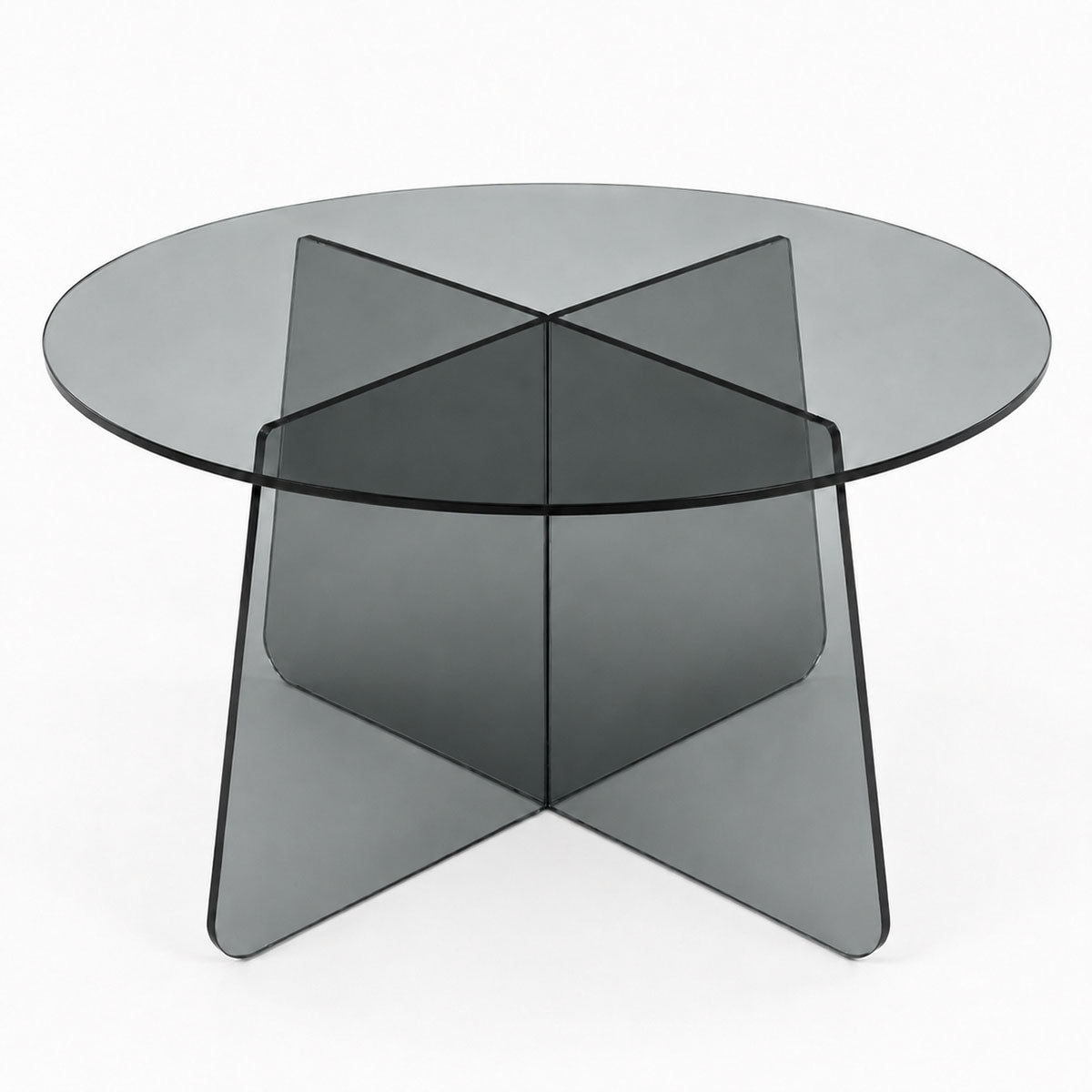 Coffee Table Cleary Tempered 8mm Anthracite Glass Φ70x45
