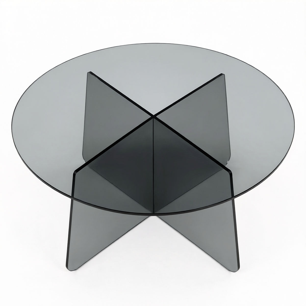 Coffee Table Cleary Tempered 8mm Anthracite Glass Φ70x45