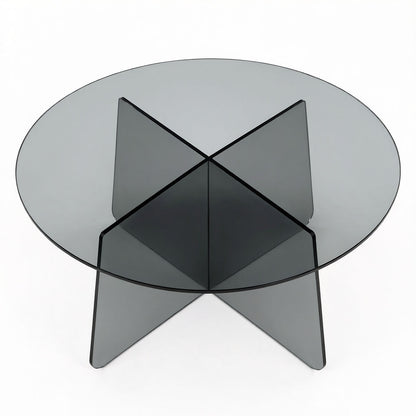 Coffee Table Cleary Tempered 8mm Anthracite Glass Φ70x45