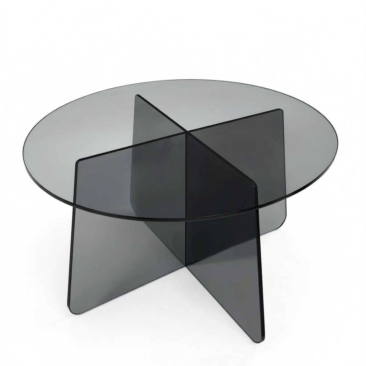 Coffee Table Cleary Tempered 8mm Anthracite Glass Φ70x45
