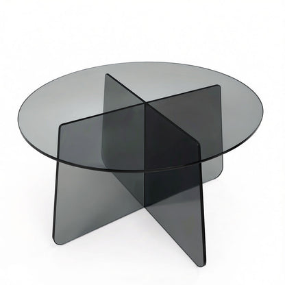 Coffee Table Cleary Tempered 8mm Anthracite Glass Φ70x45