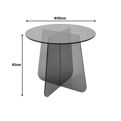 Cleary Side Table Tempered 8mm Anthracite Glass Φ50x45