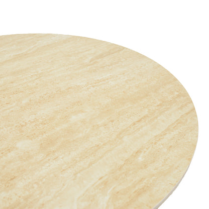 Karlino Sintered Stone Travertine Look Table - MDF in Natural Shade 180x90x76