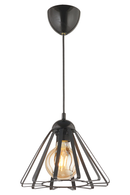 PDT 1255-1 BK 1/Φ ΜΕΤΑΛΛΙΚΟ ΤΡΙΓΩΝΟ 1xΕ27 Φ20x(16-80)