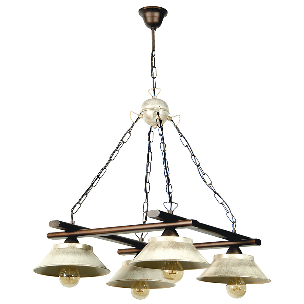 PDA 294-4 4/Φ ΤΕΤΡΑΓΩΝΟ ΣΚΟΥΡΙΑ ΠΙΑΤΑΚΙΑ ΕΚΡΟΥ ΧΡ. ΠΑΤΙΝΑ 4xΕ27 68x68x70