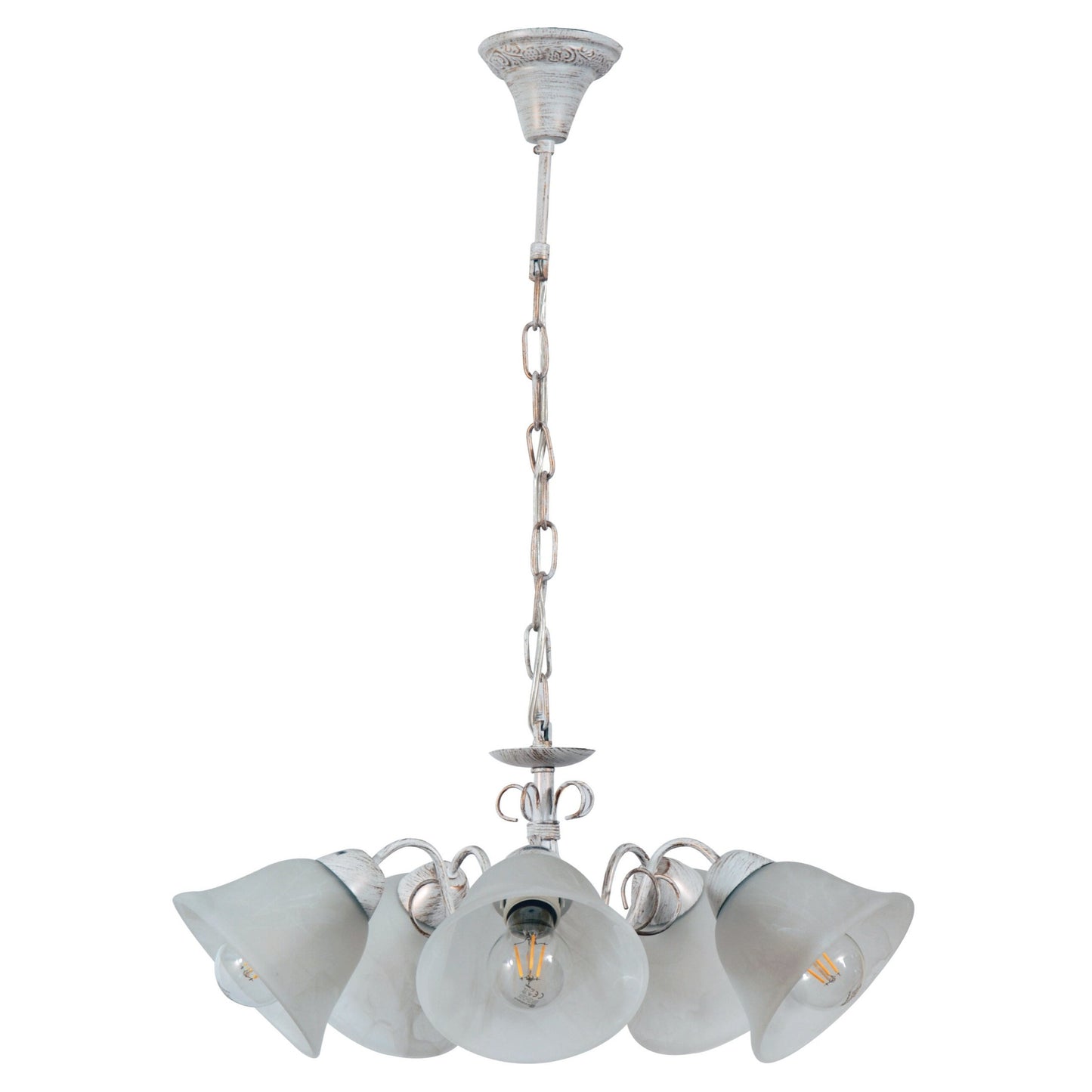 PDC 2261-5 WH# 5/Φ ΛΕΥΚΟ ΜΕ ΧΡΥΣΗ 5xΕ27 Φ58x77