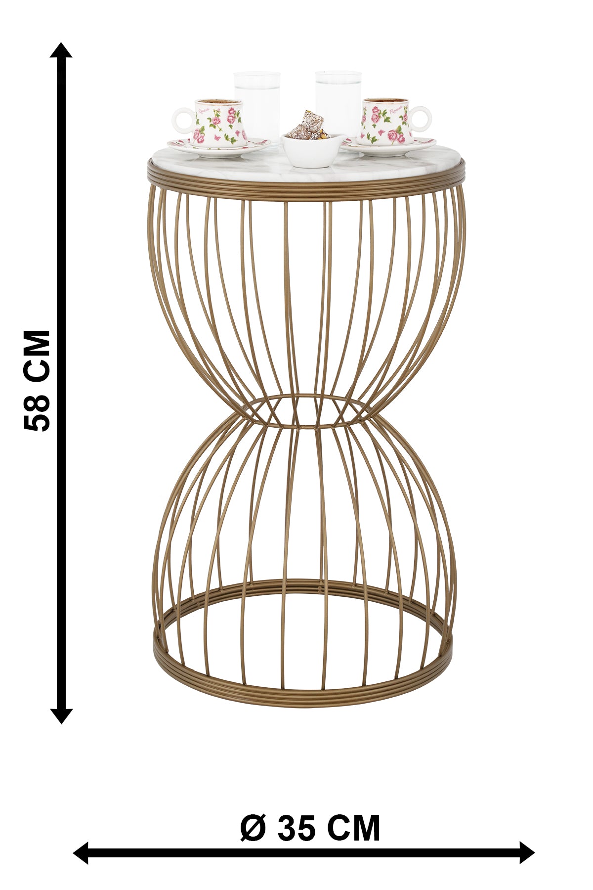 TBH-01 AB ΤΡΑΠΕΖΑΚΙ ΟΞΥΝΤΕ ΗΜΙΚΥΚΛΙΟ ΠΛΕΓΜΑ ΣΧΕΔΙΟ ΜΑΡΜΑΡΟ Φ35x59