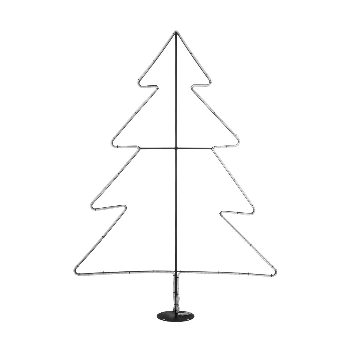 XMAS-TREE-BIG Χριστουγεννιάτικο Διακοσμητικό Φωτιστικό LED 27.3W 1092lm 360° AC 220-240V Αδιάβροχο IP65 Θερμό Λευκό 2700K - Μαύρο & Διάφανο - Μ134 x Π25 x Υ188