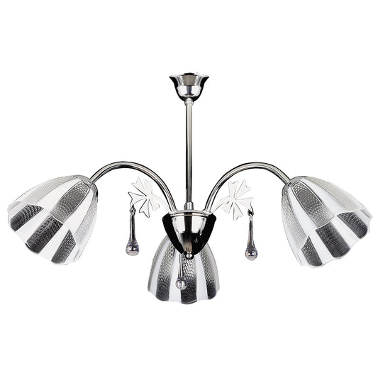 PDT 194-3 ΚΡΕΜ. 3/Φ ΝΙΚΕΛ ΛΕΥΚΟ/ΔΙΑΦΑΝΟ ΓΥΑΛΙ 3xΕ27 Φ60x43