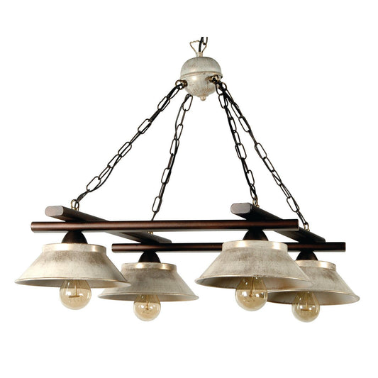 PDA 294-4 4/Φ ΤΕΤΡΑΓΩΝΟ ΣΚΟΥΡΙΑ ΠΙΑΤΑΚΙΑ ΕΚΡΟΥ ΧΡ. ΠΑΤΙΝΑ 4xΕ27 68x68x70