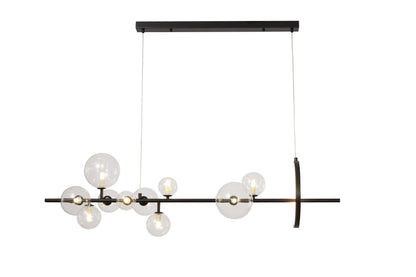 PDC 2049-10 ΡΑΓΑ ΜΑΥΡΗ ΜΕ LED KAI G9 ΓΛΟΜΠΟΥΣ ΔΙΑΦΑΝΟΥΣ 120x28x120