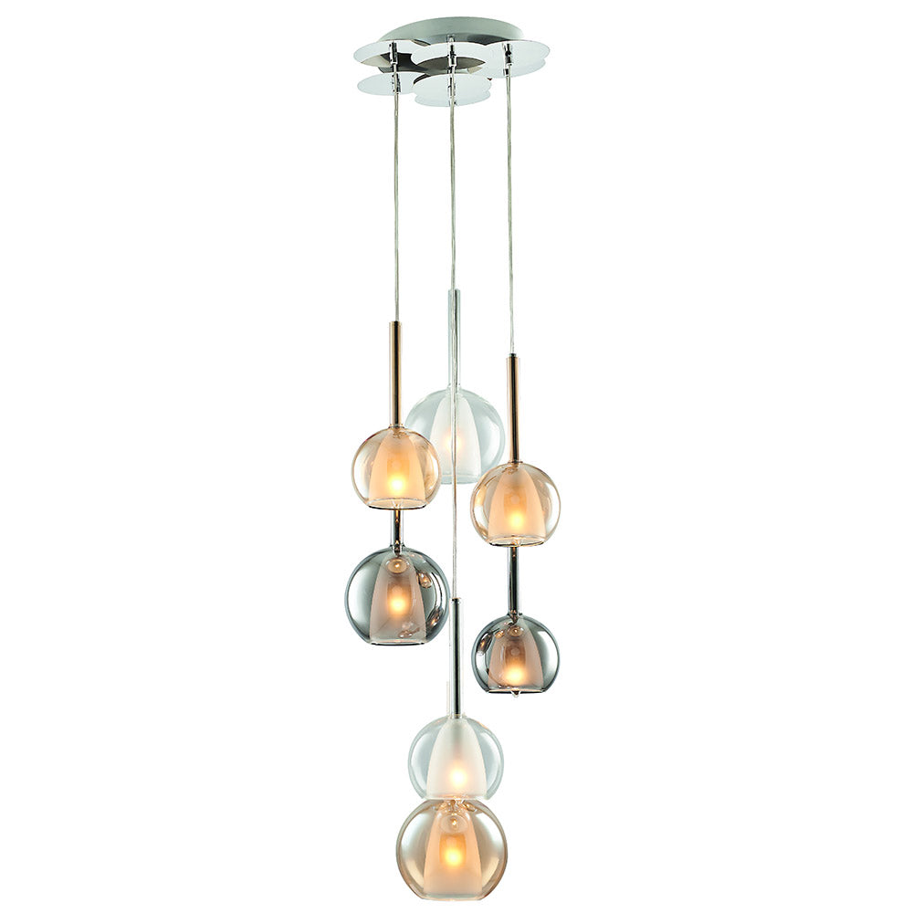 PDC 4020-7 ΟΡΟΦΗΣ ΓΥΑΛΙΝΕΣ ΜΠΑΛΕΣ ΤΡΙΧΡΩΜΙΑ 7xΕ14 Φ37x120