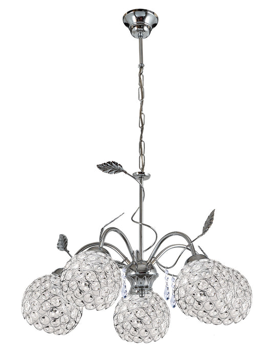 PDT 2045-5 N # ΠΟΛΥΦΩΤΟ ΝΙΚΕΛ ΜΕ ΜΠΑΛΙΤΣΕΣ ΚΡΥΣΤΑΛΛΑ 5xΕ14 Φ60x80