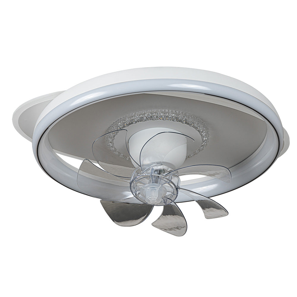 CFC 9502# WΗ ΑΝΕΜΙΣΤΗΡΑΣ ΟΒΑΛ + ΚΥΚΛΟΣ ΟΡΟΦΗΣ ΜΕ LED ΦΩΤΙΣΜΟ 3 COLORS + CONTROL Φ50x20