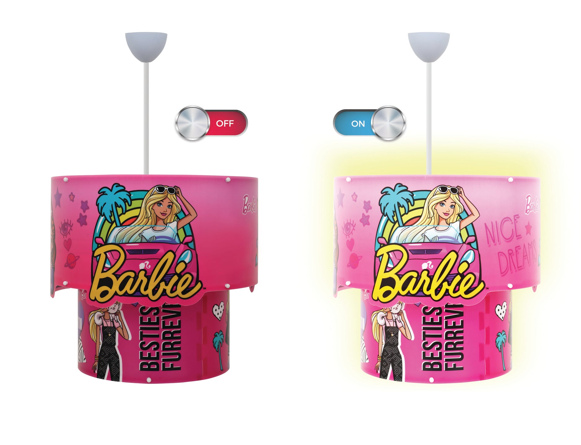 PDT 4352 B ΚΡΕΜ. 1/Φ 3D ΔΙΠΛΟ ΠΑΙΔΙΚΟ BARBIE 1xΕ27 Φ30x(28-70)