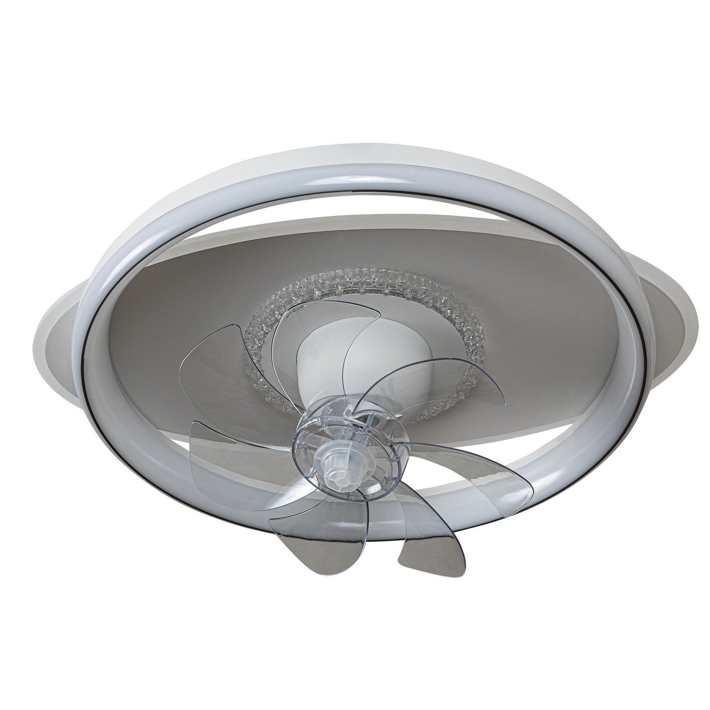 CFC 9502# WΗ ΑΝΕΜΙΣΤΗΡΑΣ ΟΒΑΛ + ΚΥΚΛΟΣ ΟΡΟΦΗΣ ΜΕ LED ΦΩΤΙΣΜΟ 3 COLORS + CONTROL Φ50x20