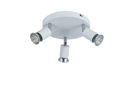 CCC 5215-3 WH 3/Φ ΟΡΟΦΗΣ ΣΠΟΤ ΛΕΥΚΟ 3xGU10 Φ20x8