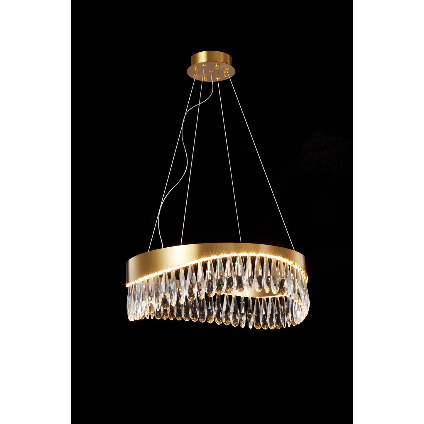 PDC 708-60 ΚΡΕΜΑΣΤΟ LED ΣΑΝ ΚΥΜΑ ΜΕ ΚΡΥΣΤΑΛΛΑ Φ60x100