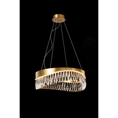 PDC 708-60 ΚΡΕΜΑΣΤΟ LED ΣΑΝ ΚΥΜΑ ΜΕ ΚΡΥΣΤΑΛΛΑ Φ60x100