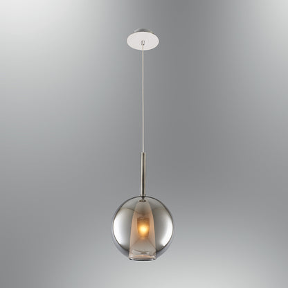 PDC 4020-1 CR 1/Φ ΓΥΑΛΙΝΟ ΜΠΑΛΑΚΙ ΧΡΩΜΙΟ 1xΕ14 Φ25x(42-120)