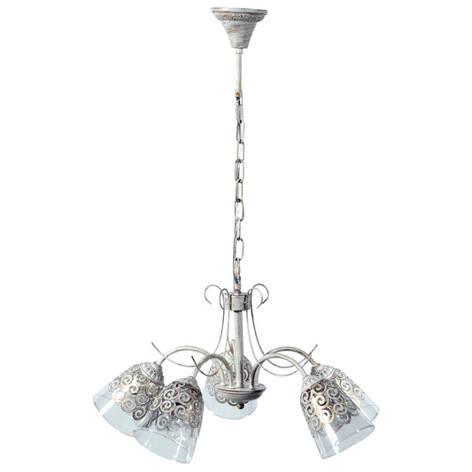 PDC 2183-5 AG # ΕΚΡΟΥ ΜΕ ΧΡΥΣΗ ΠΑΤΙΝΑ ΓΥΑΛΙ ΜΕ ΜΕΤΑΛΛΙΚΟ ΔΙΑΚΟΣΜΗΤΙΚΟ 5xΕ14 Φ55.5x83