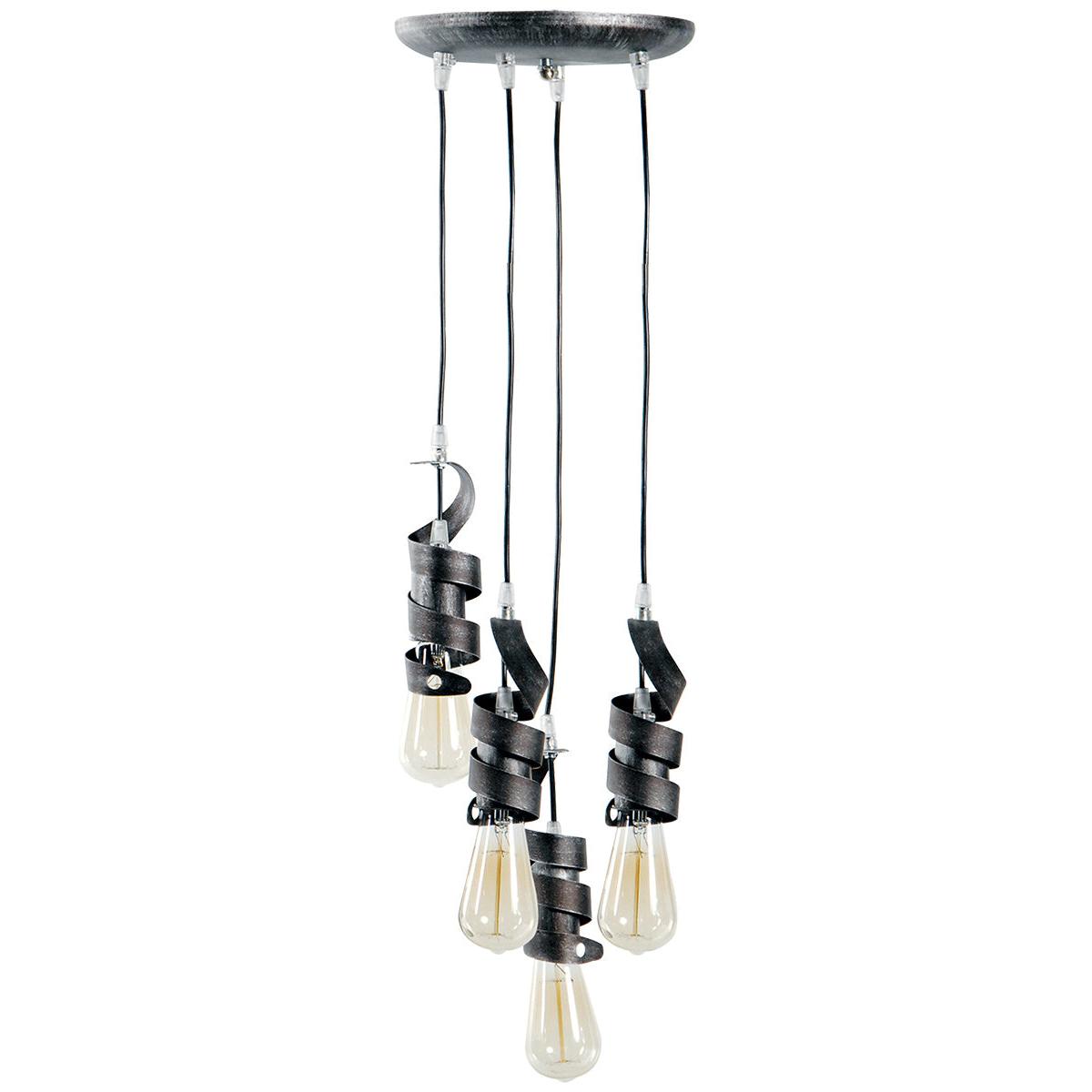 PDA 104-4 ΚΡΕΜ 4/Φ ΣΤΡΙΦΤΗ ΛΕΠΤΗ ΛΑΜΑ 4xΕ27 Φ24x78