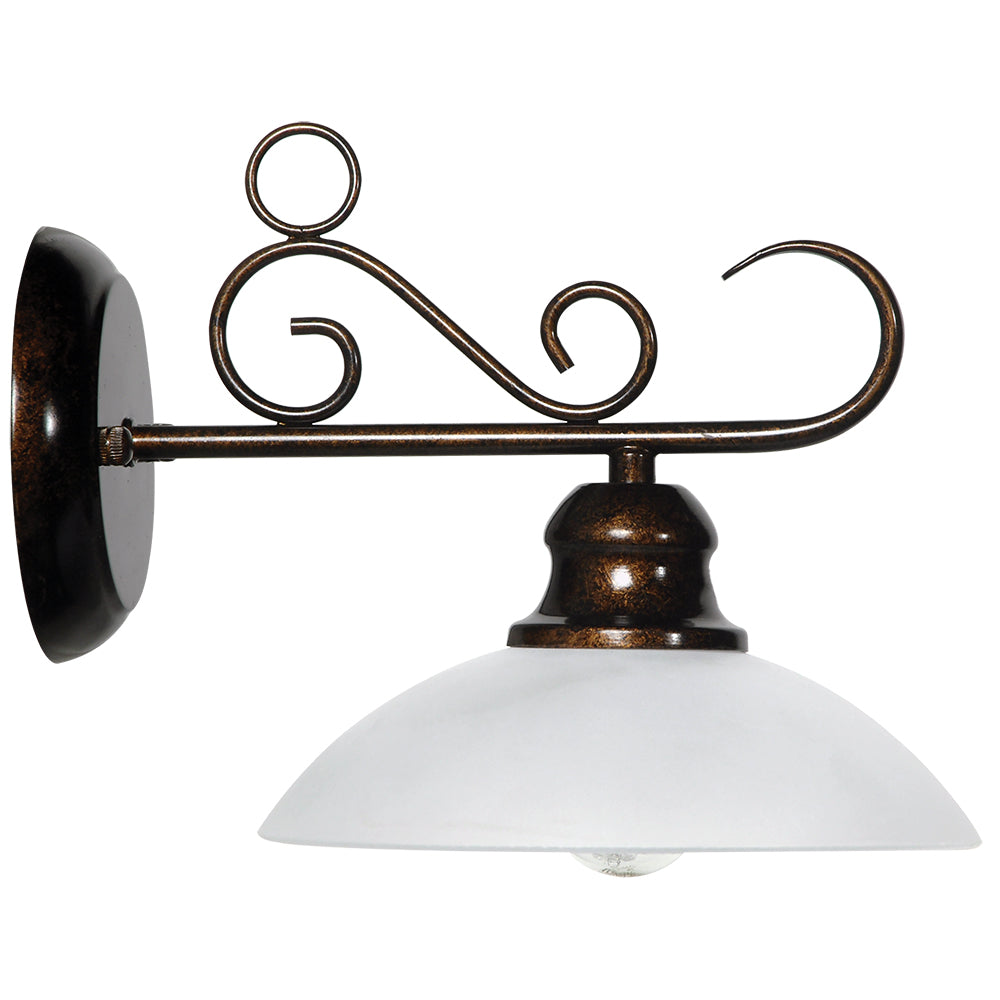 WLC 2226 GX ΑΠΛΙΚΑ ΜΑΥΡΗ ΜΕ ΧΡΥΣΗ ΠΑΤΙΝΑ & ΓΥΑΛΙ ΜΑΤ 1xΕ27 Φ20x26,5x19,5