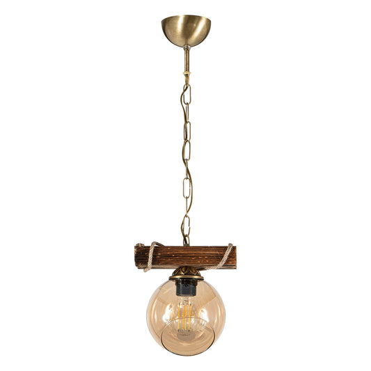 PDT 2059-1 ΡΑΓΑ 1/Φ ΞΥΛΙΝΗ ΡΑΓΑ ΣΧΟΙΝΙ ΜΕΛΙ ΓΥΑΛΙ 1xΕ27 20x15x95