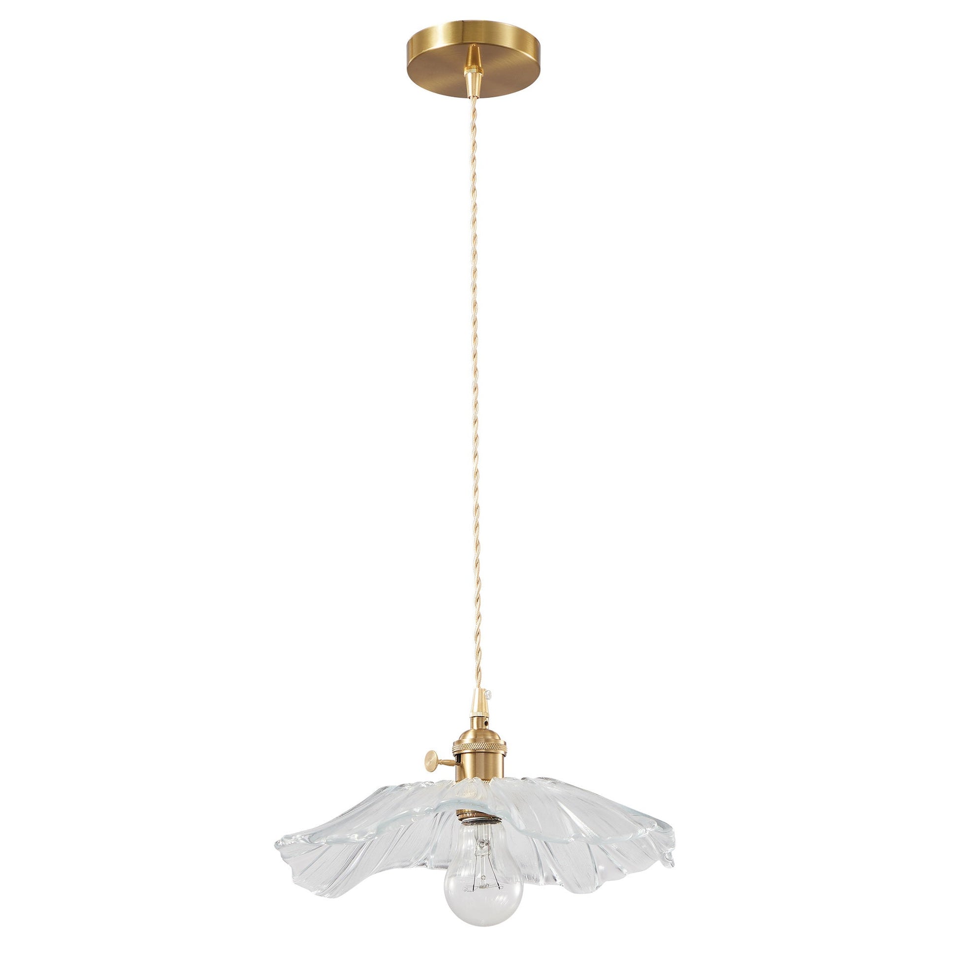 PDC 1488 1/Φ ΚΡΕΜΑΣΤΟ VINTAGE ME ΓΥΑΛΙ ΛΟΥΛΟΥΔΙ 1xΕ27 Φ28x70