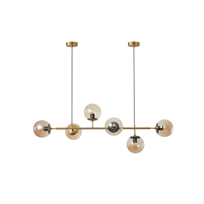 PDC 2048-6 ΡΑΓΑ 6 ΓΥΑΛΙΑ ΓΛΟΜΠΟΥΣ ΜΕΛΙ 6xE27 120x50x100