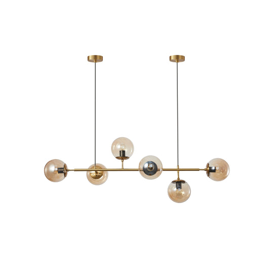 PDC 2048-6 ΡΑΓΑ 6 ΓΥΑΛΙΑ ΓΛΟΜΠΟΥΣ ΜΕΛΙ 6xE27 120x50x100