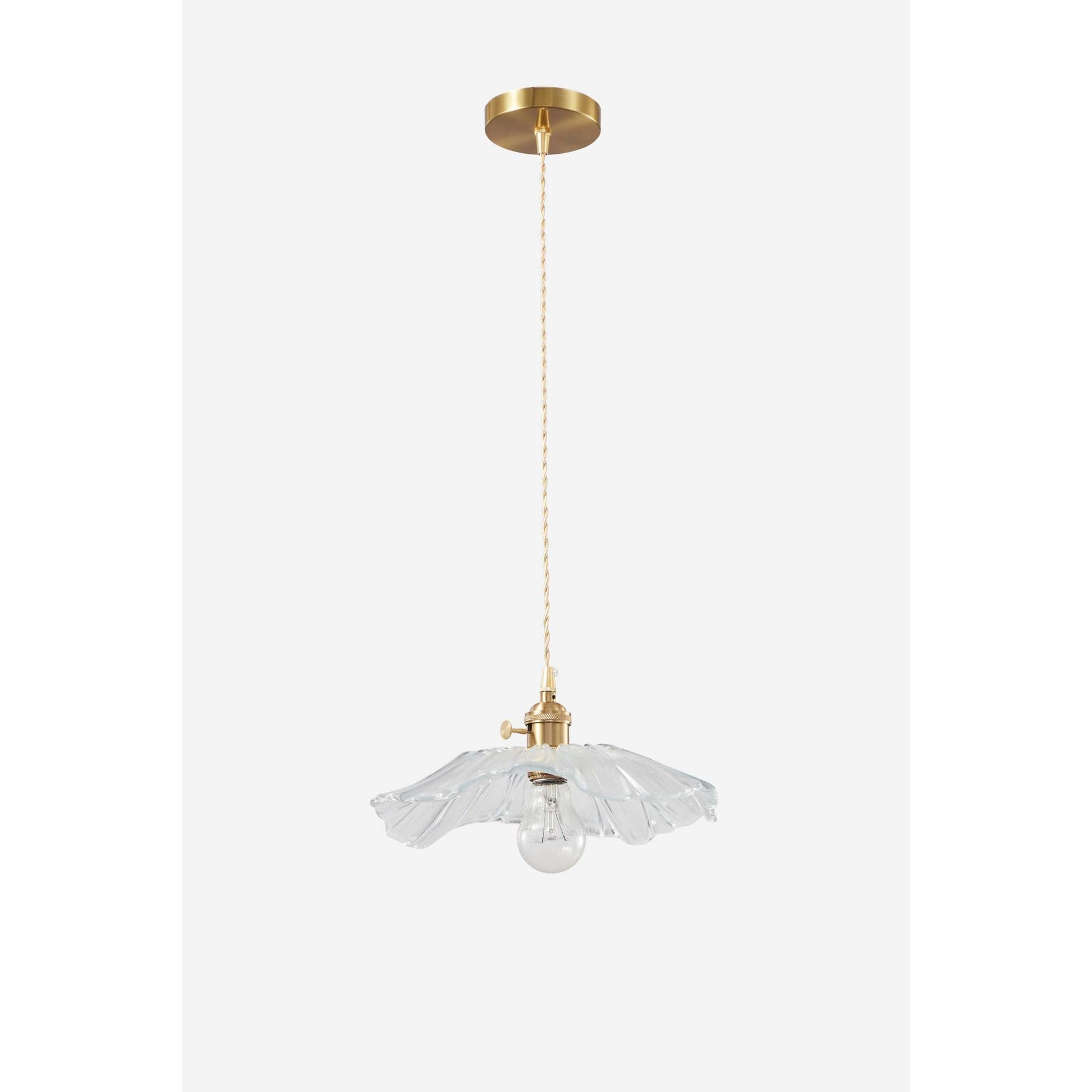 PDC 1488 1/Φ ΚΡΕΜΑΣΤΟ VINTAGE ME ΓΥΑΛΙ ΛΟΥΛΟΥΔΙ 1xΕ27 Φ28x70