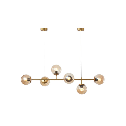 PDC 2048-6 ΡΑΓΑ 6 ΓΥΑΛΙΑ ΓΛΟΜΠΟΥΣ ΜΕΛΙ 6xE27 120x50x100