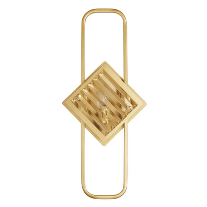 WLC 2473 ΑΠΛΙΚΑ ΧΡΥΣΗ ΠΑΡΑΛ/ΜΗ ΜΕ ΤΕΤΡΑΓΩΝΟ ΠΛΑΙΣΙΟ ΚΡΥΣΤΑΛΛΟ 2xΕ14 28x8x58