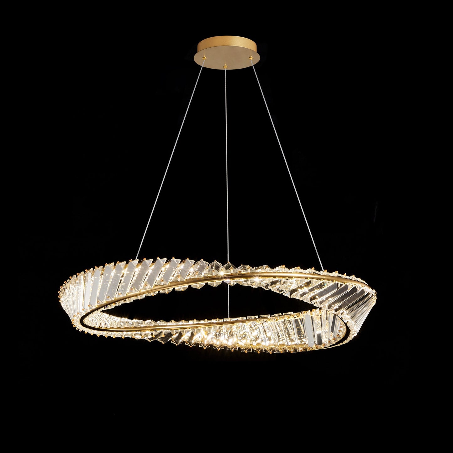 PDC 701-1 LED ΧΡΥΣΟΣ ΚΥΜΑΤΙΣΤΟΣ ΚΥΚΛΟΣ ΜΕ ΚΡΥΣΤΑΛΑ Φ40x100