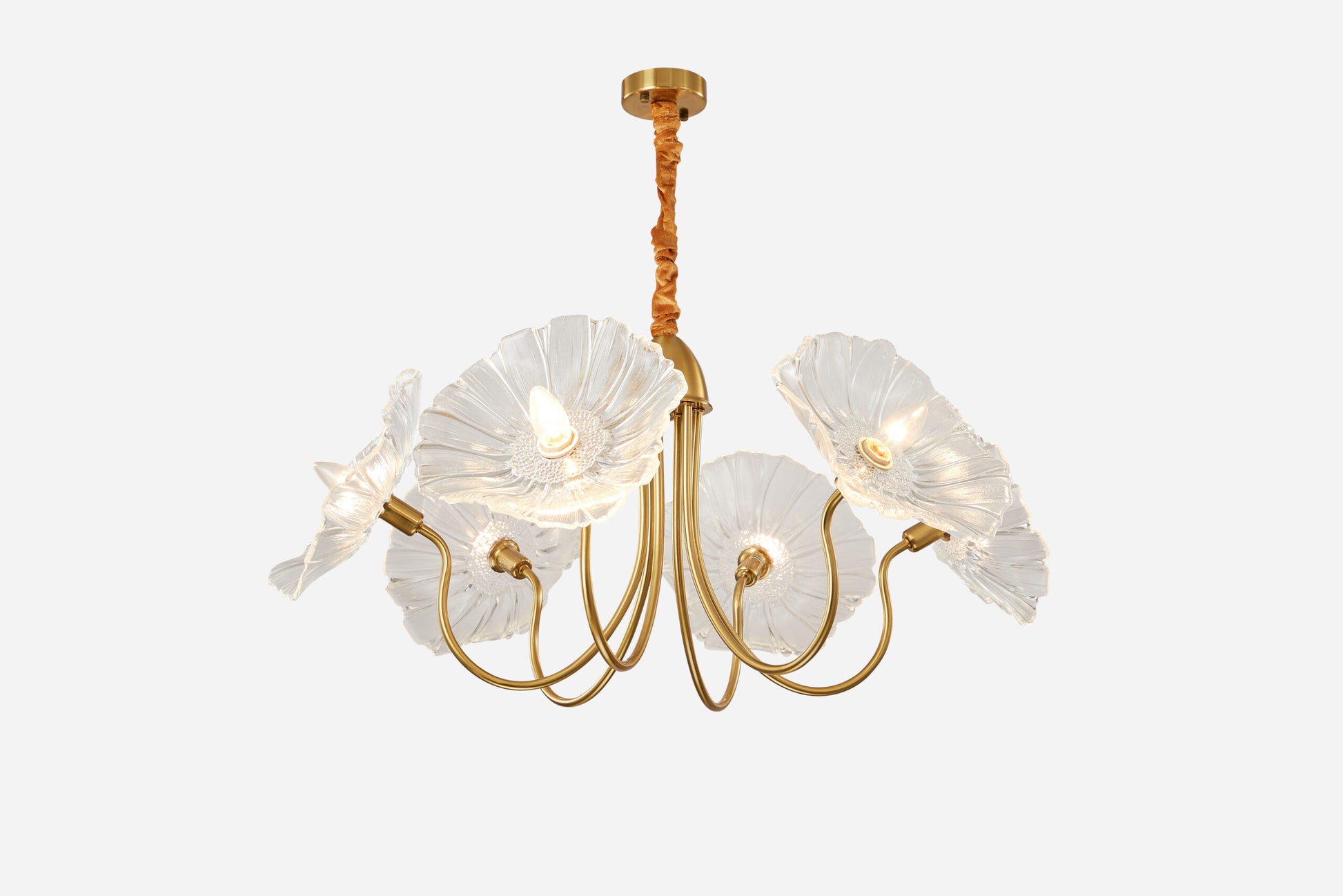 PDC 2046-6 # ΠΟΛΥΦΩΤΟ VINTAGE ΧΡΥΣΟ ΜΕ ΛΕΥΚΟ ΓΥΑΛΙ ΛΟΥΛΟΥΔΙ 6xΕ14 Φ90x100