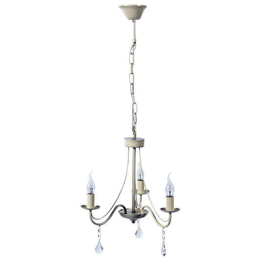 PDC 2188-3 AG 3/Φ ΟΛΛΑΝΔΕΖΑ ΕΚΡΟΥ ΜΕ ΧΡΥΣΗ ΠΑΤΙΝΑ & ΚΡΥΣΤΑΛΛΑ 3xΕ14 Φ50x100