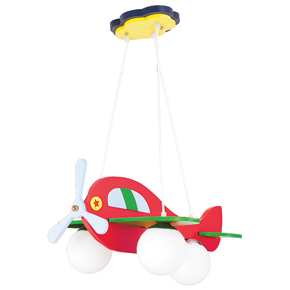 PDC 4304-3 ΠΑΙΔΙΚΟ ΑΕΡΟΠΛΑΝΑΚΙ ΚΟΚΚΙΝΟ 3xΕ27 50x50x80