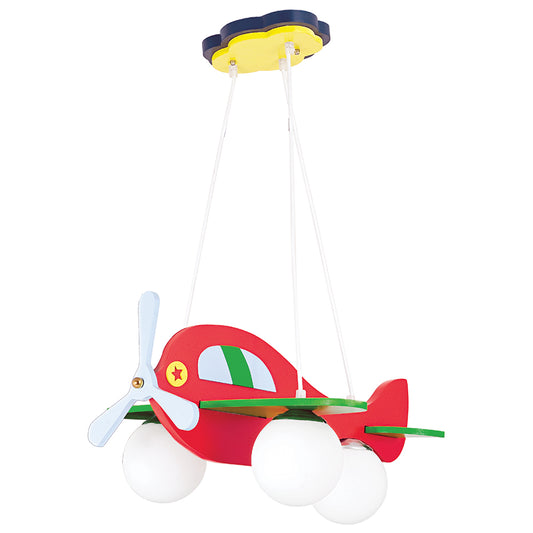 PDC 4304-3 ΠΑΙΔΙΚΟ ΑΕΡΟΠΛΑΝΑΚΙ ΚΟΚΚΙΝΟ 3xΕ27 50x50x80